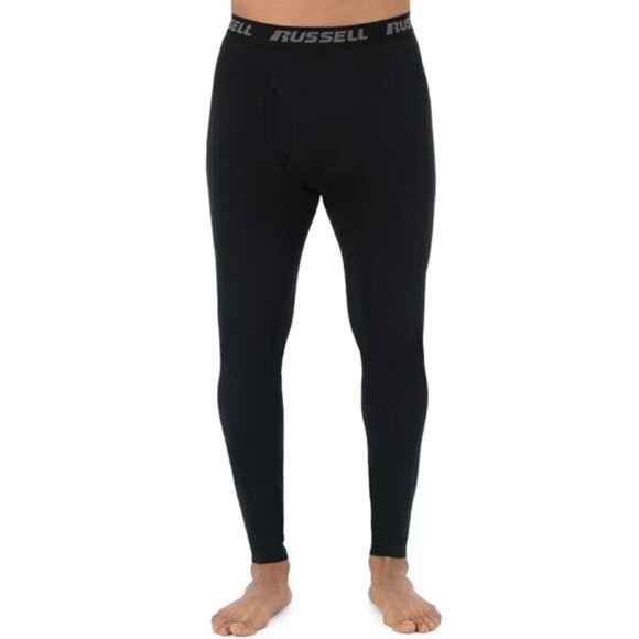 Russell Dri-Power 360 Black Thermal Men's Leggings Size Medium - Picture 1 of 6